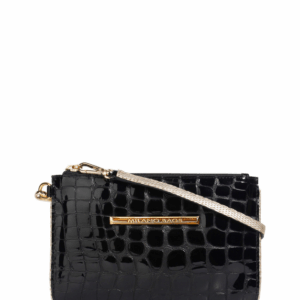 BLACK LEATHER WRISTLET