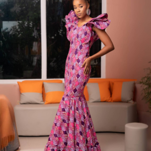 Multi-Colored Evening Gown